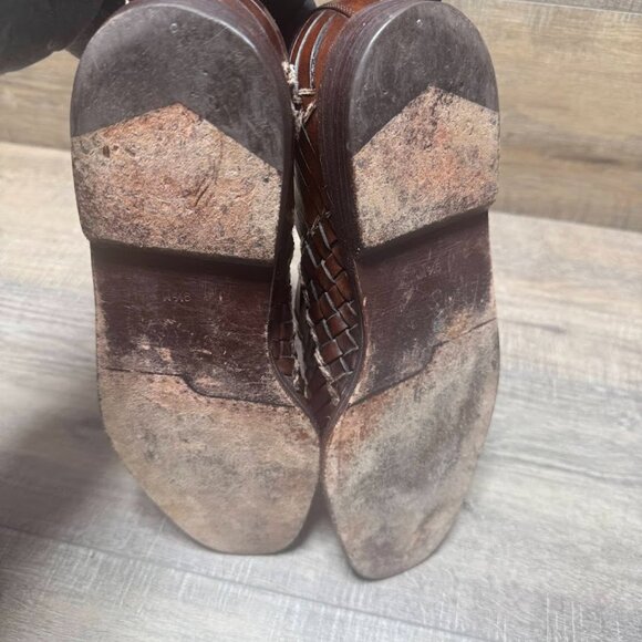 Cole Haan Resort Brown Leather Woven Loafers Men's Size 9.5 - Picture 4 of 8